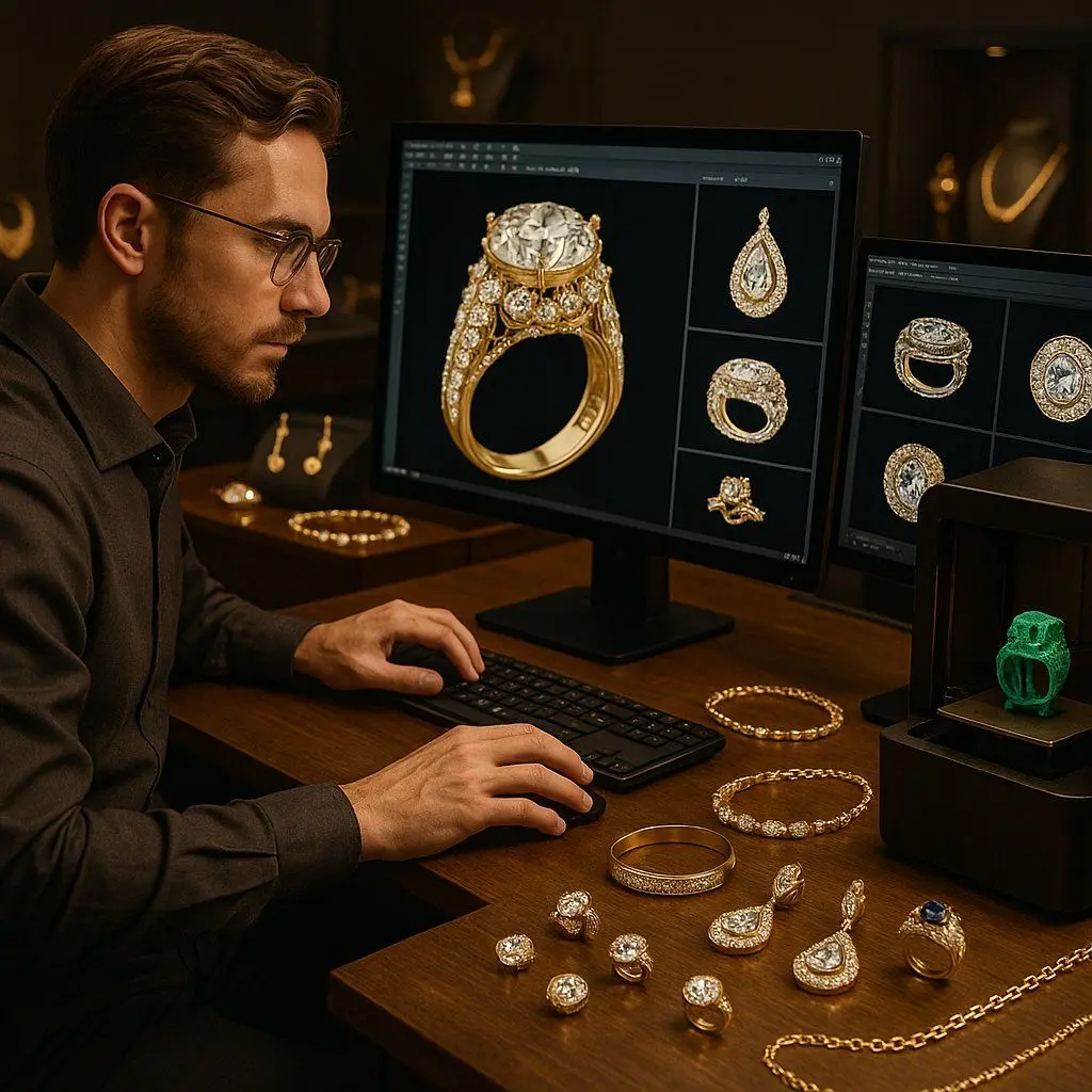 Jewellery ERP dashboard showing analytics and reports