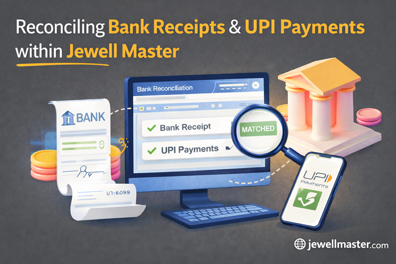 Reconciling Bank Receipts & UPI Payments within Jewell Master