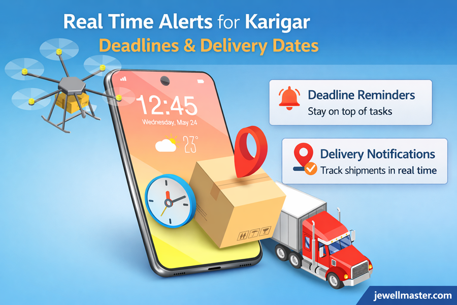 Real Time Alerts for Karigar Deadlines & Delivery Dates